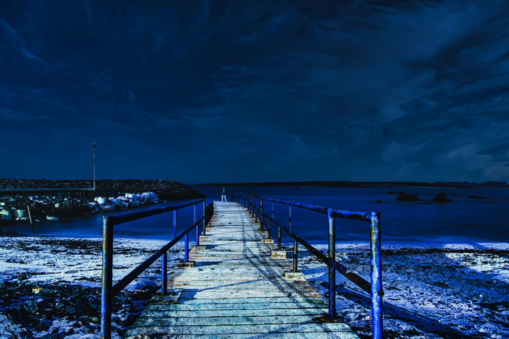 Muelle de Punta de Choros al anochecer