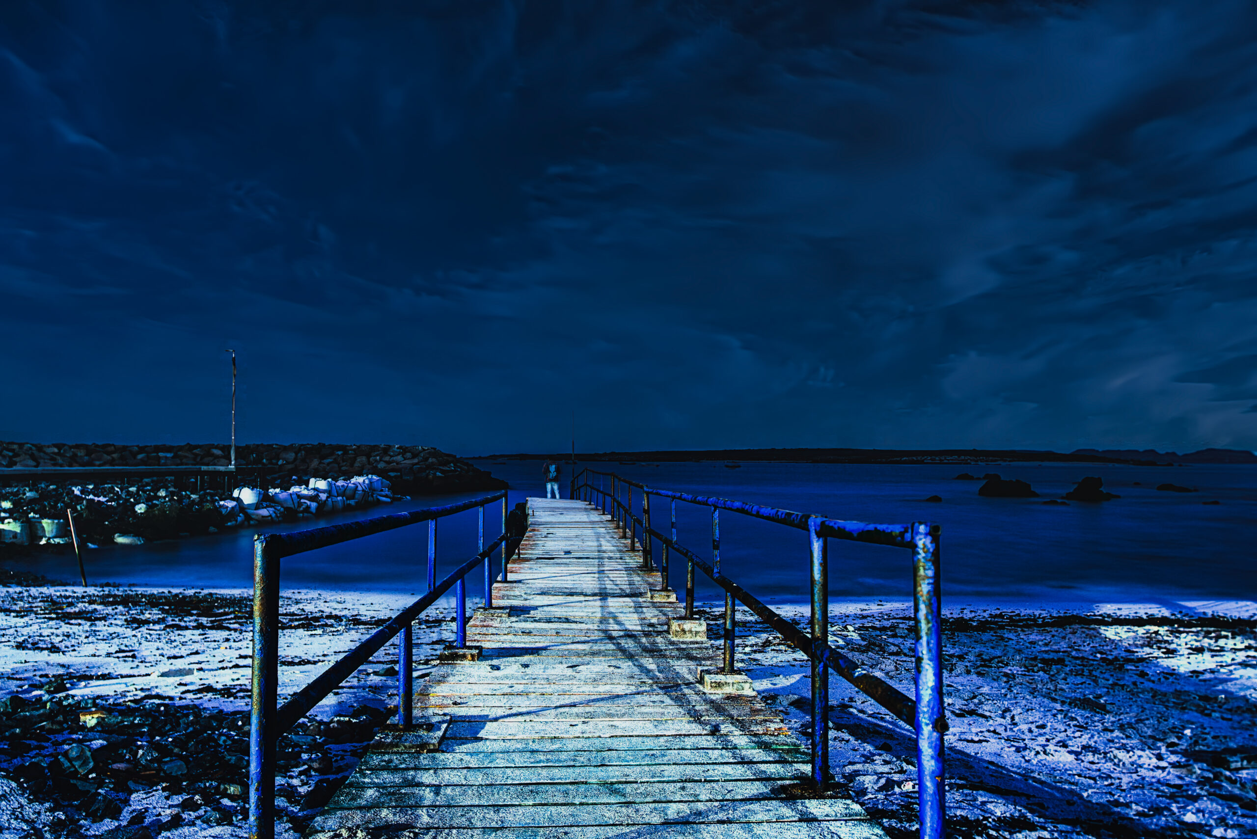 Muelle de Punta de Choros al anochecer
